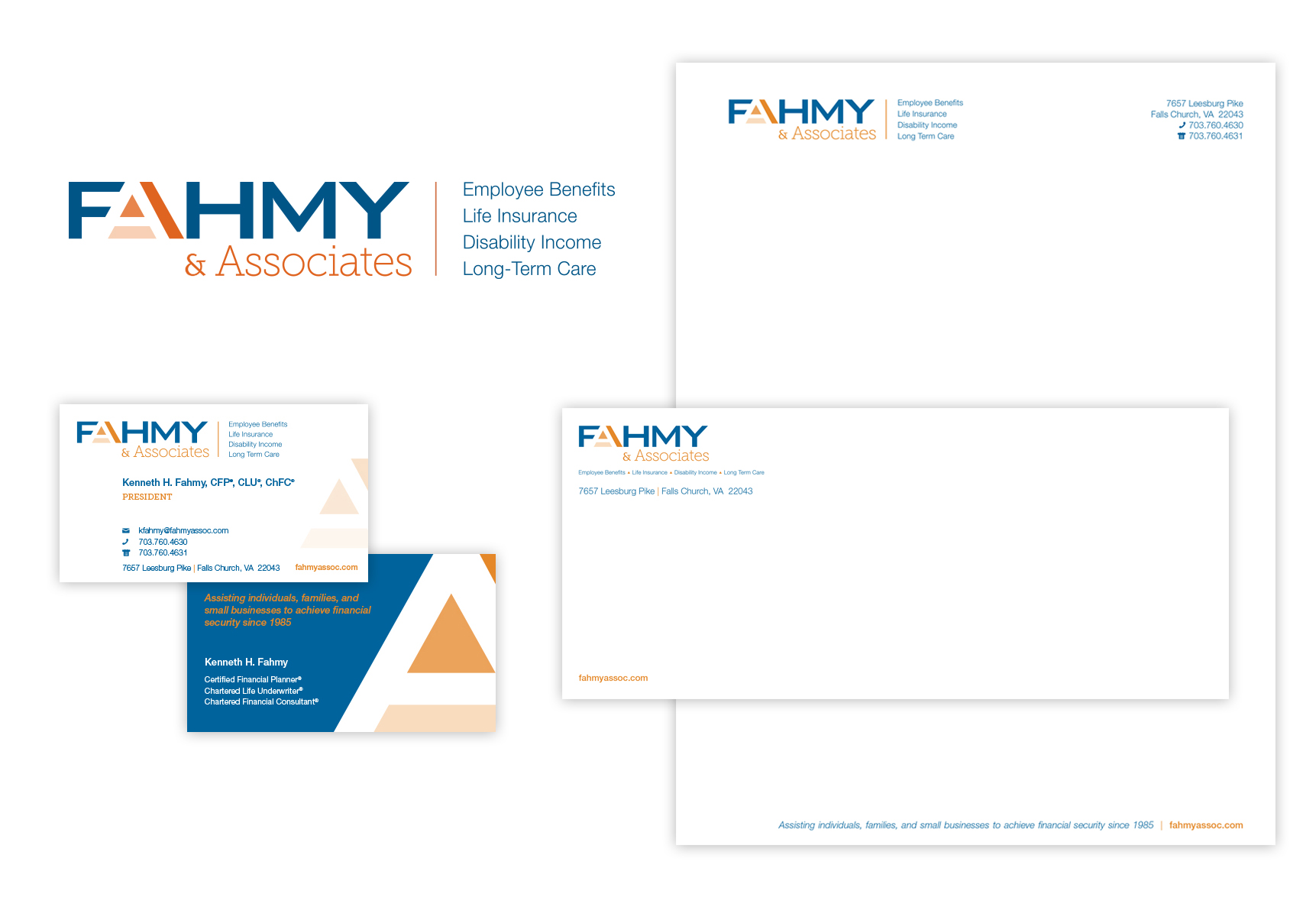 Vizual Integrated Marketing & Branding | Fahmy & Associates Logo Identity & Stationery Package