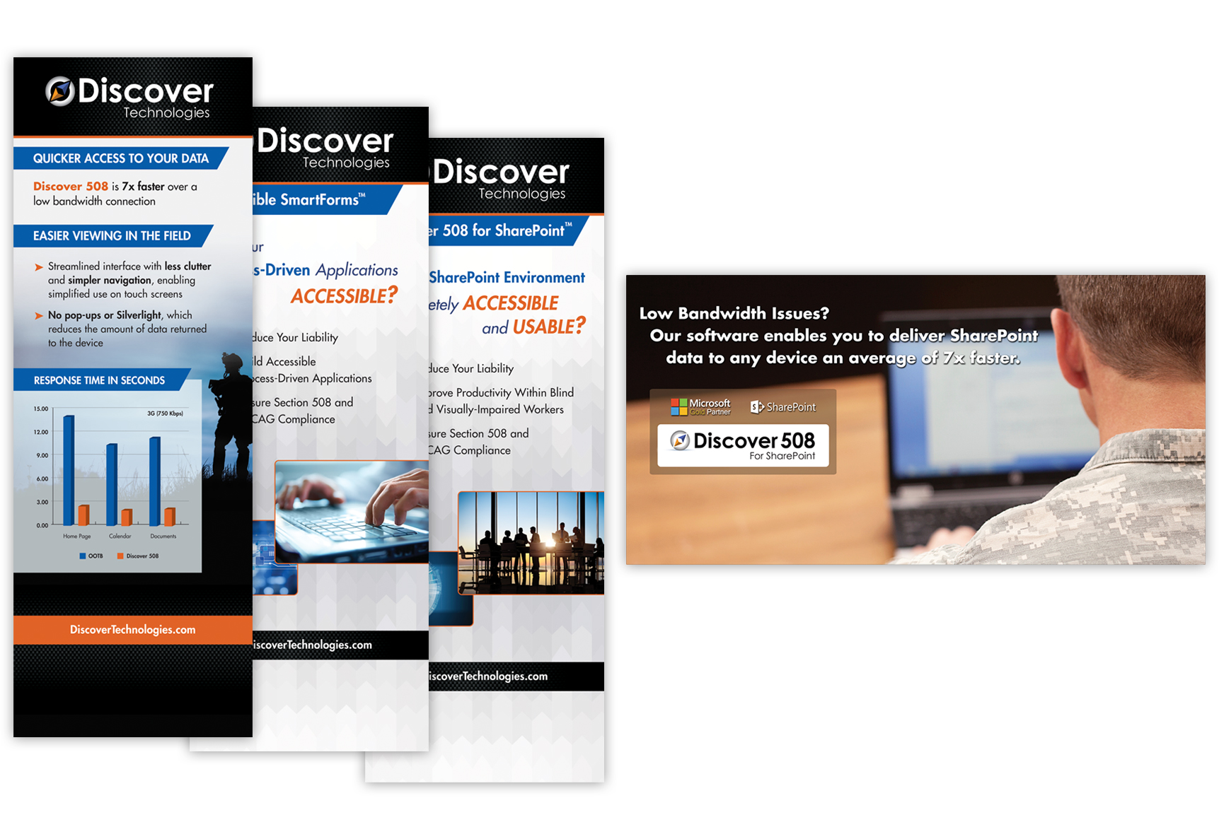 Vizual Integrated Marketing & Branding | Discover Technologies Banner Stands & Exhibit Backdrop