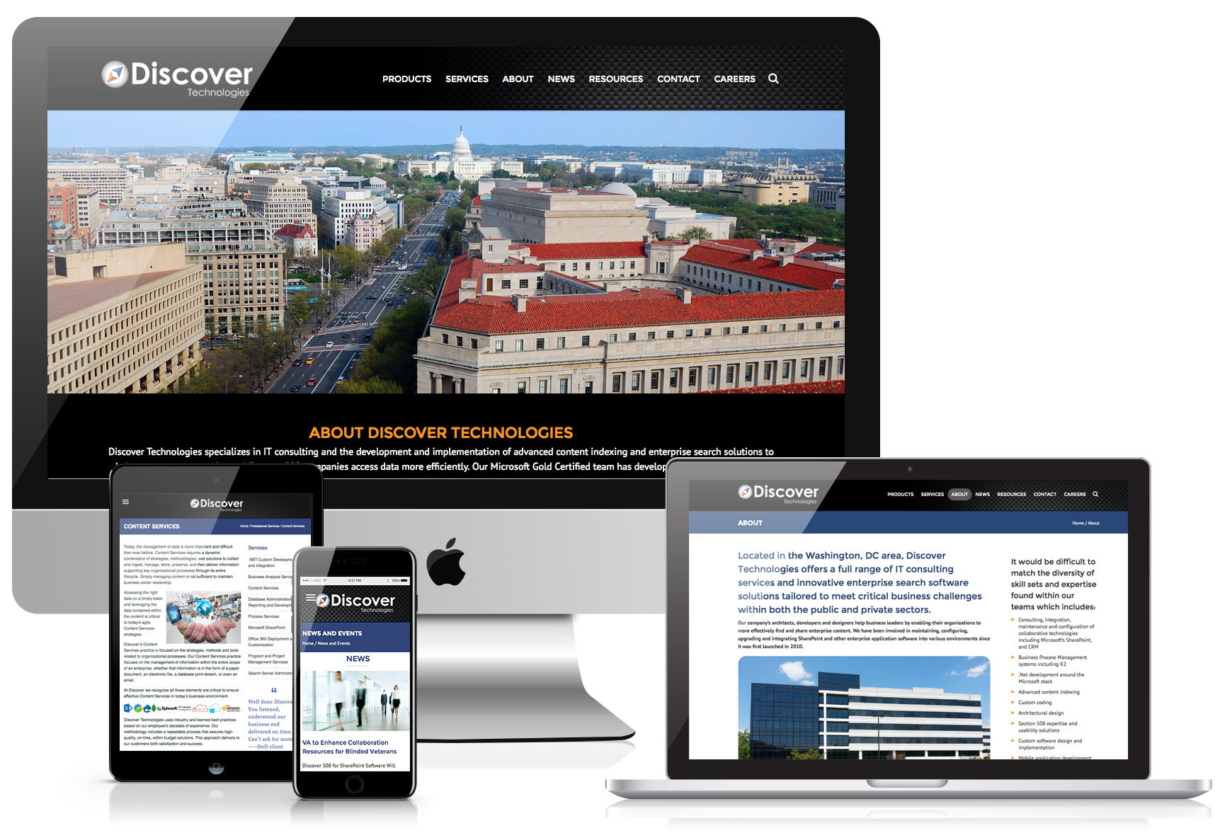Vizual Integrated Marketing & Branding | Discover Technologies Website Design